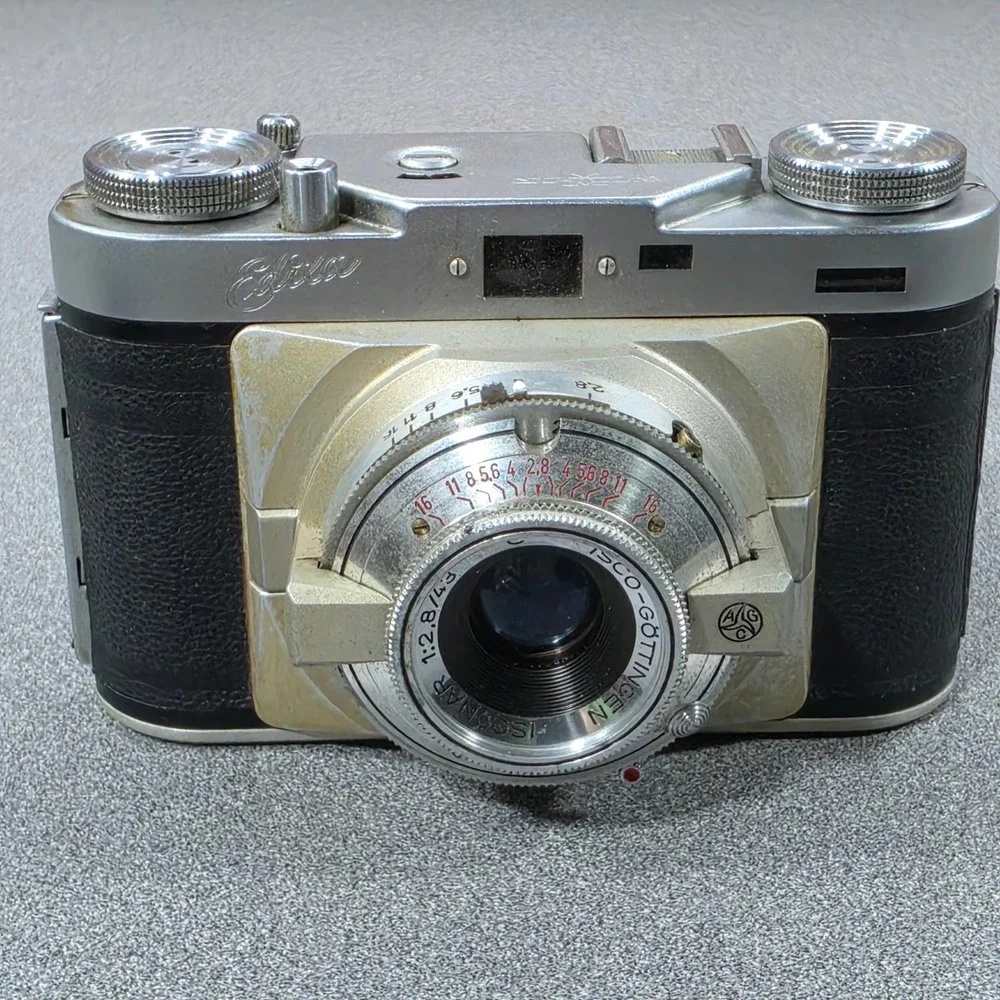 Wirgin Edixa 35mm Camera Silver Black Fair Vintage Isco Lens Untested
